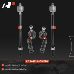 A-Premium front outer tie rod thread and nut detail ensuring correct fitment