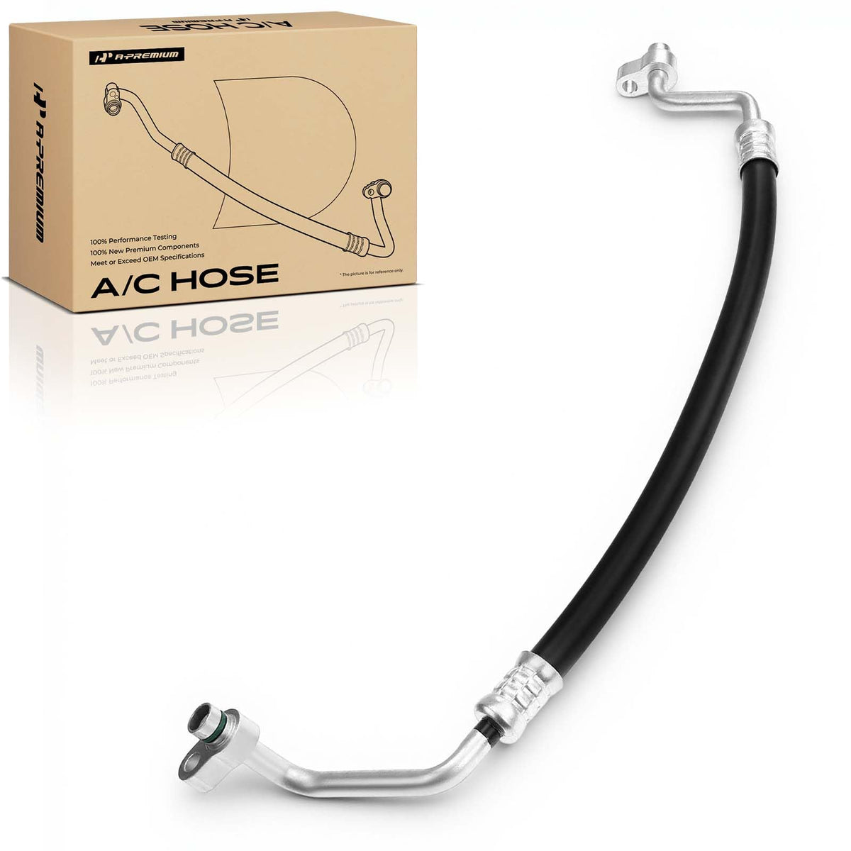 A-Premium front view of discharge line showing full assembly and fitment benefit