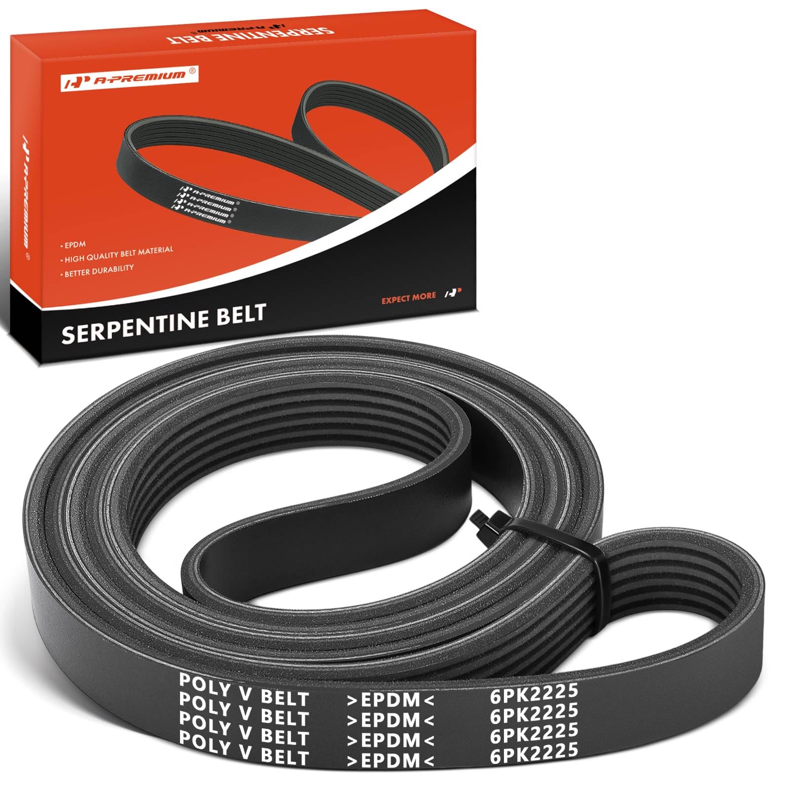 A-Premium front packaging showing belt ready for replacement and reliable fit