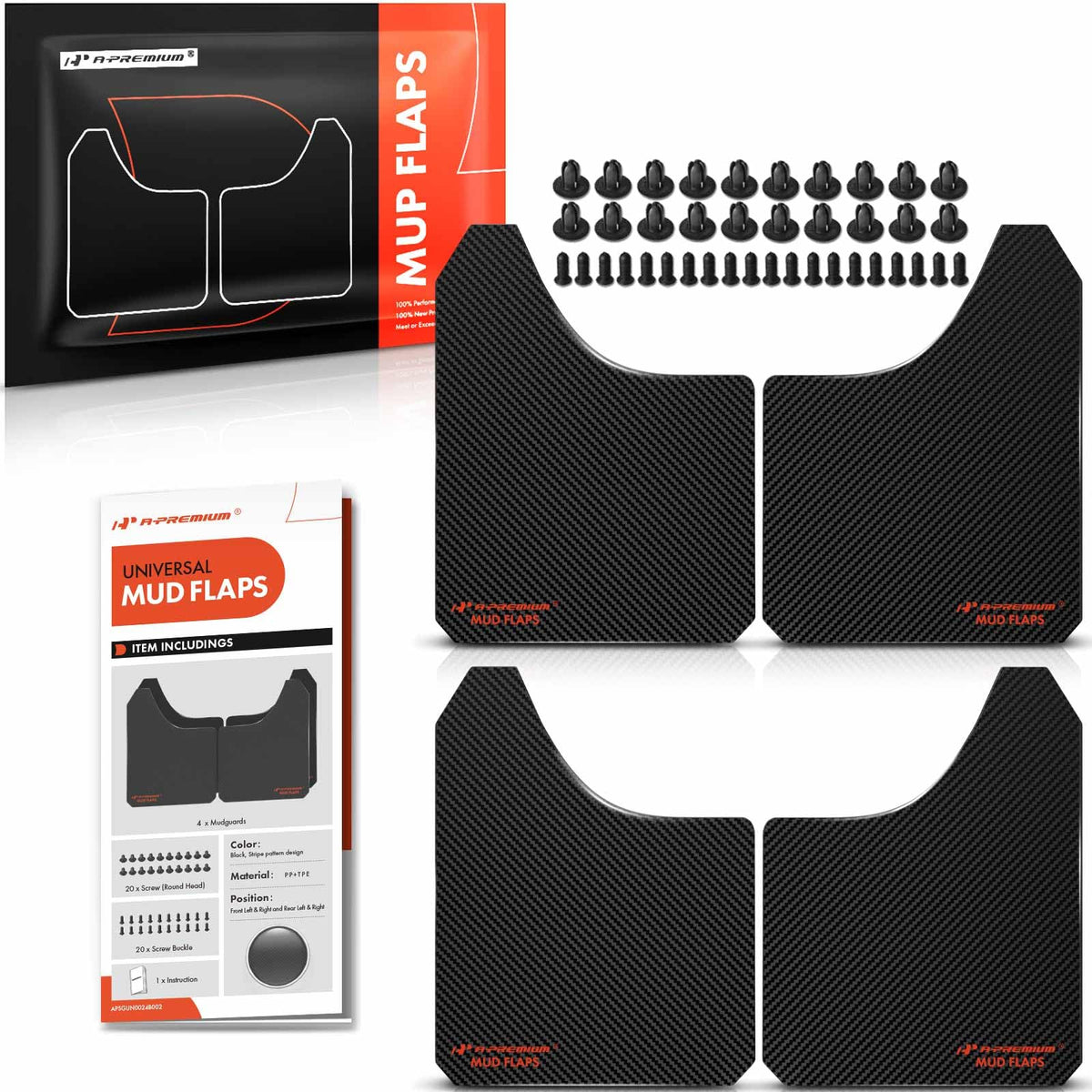 A-Premium front packaging view showing complete 4-piece kit and hardware benefits