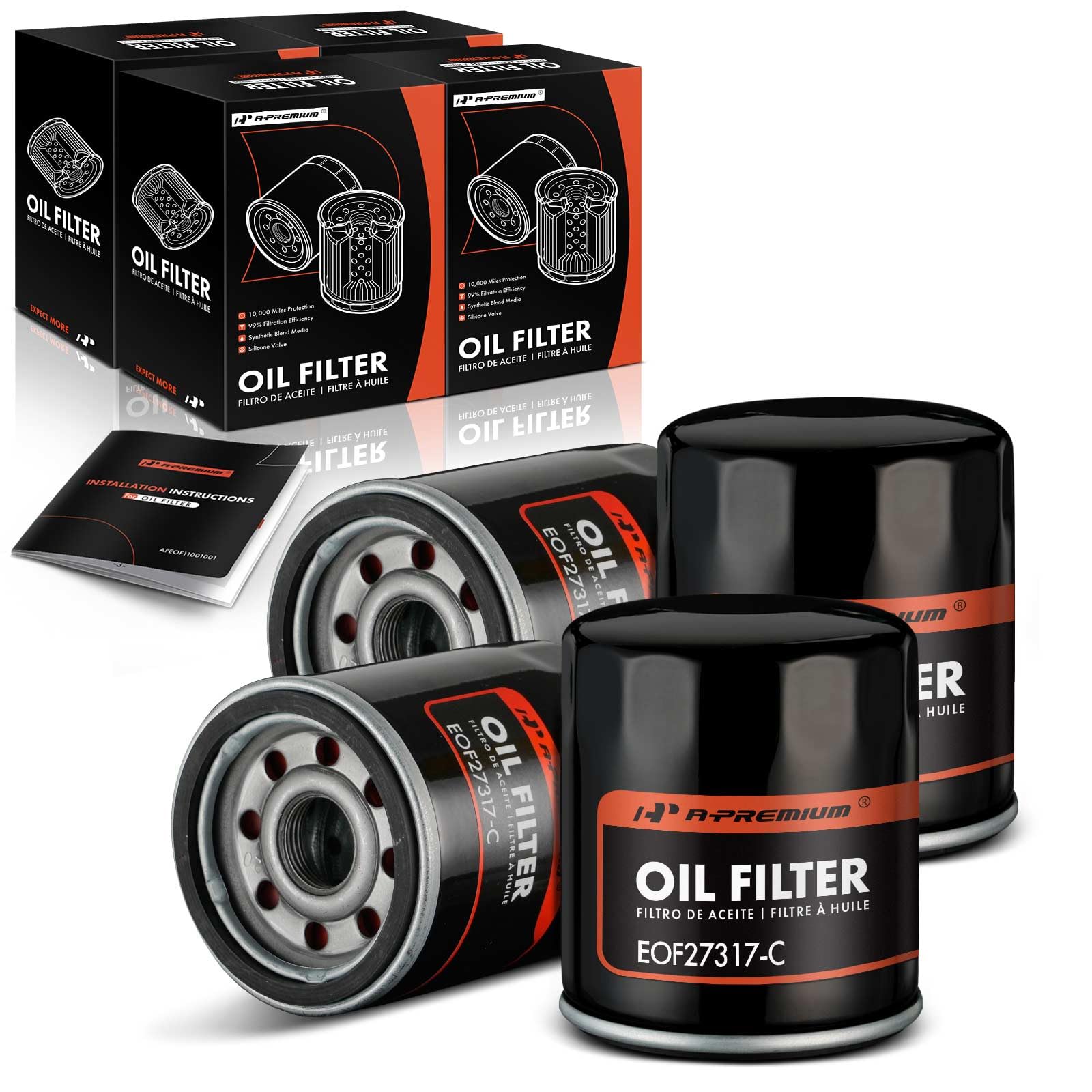 A-Premium front view showing four-pack and clear labeling for easy identification