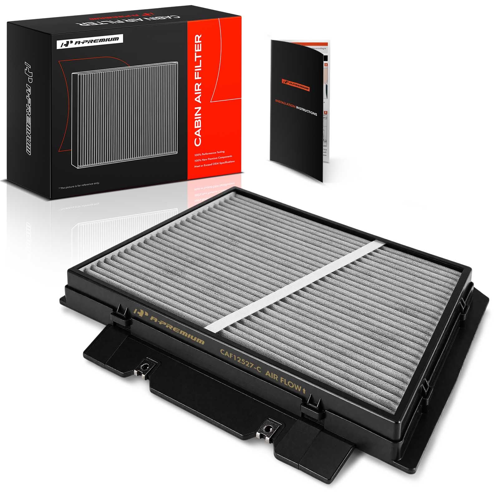 A-Premium front packaging showing boxed cabin filter and fitment benefit