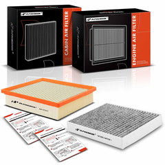A-Premium front packaging showing both engine and cabin filters and clear fitment benefit