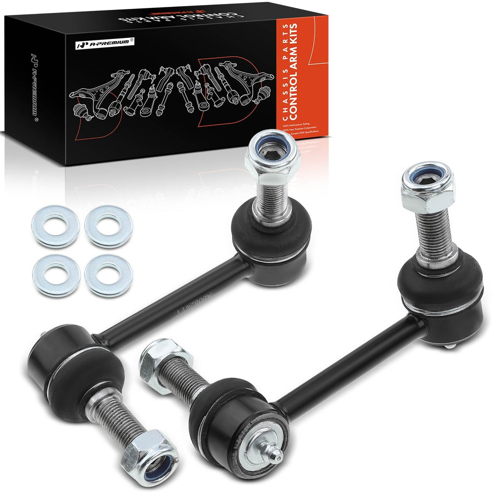 A-Premium front sway bar link in packaging showing ready-to-install condition and fitment