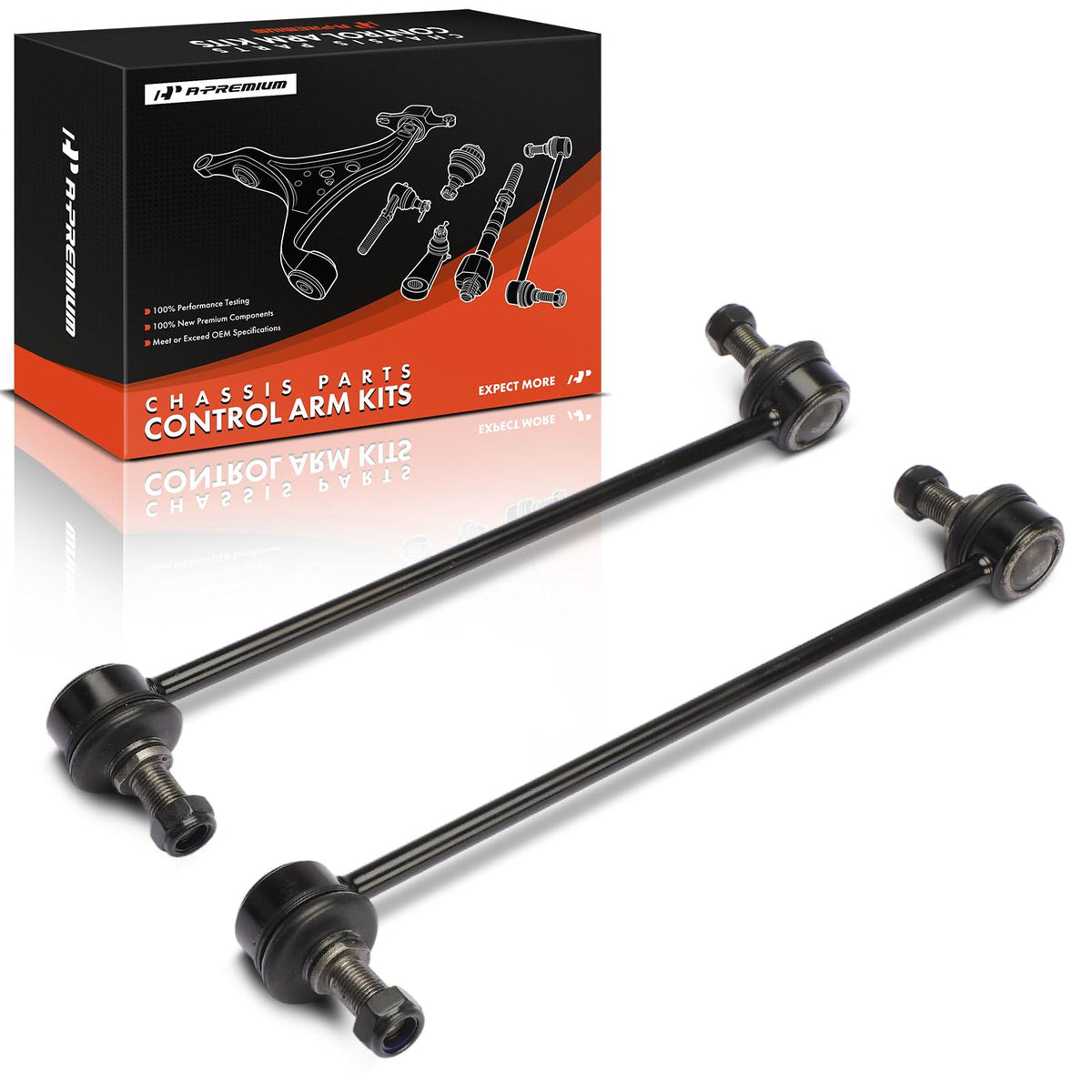A-Premium front sway bar link front view showing part and fitment benefits