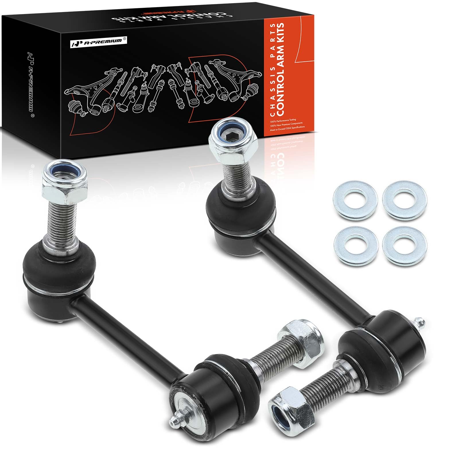 A-Premium sway bar link in a garage being fitted by a mechanic for quick replacement