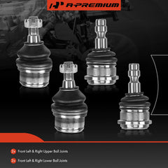 A-Premium upper ball joint close-up showing steel stud and durable rubber seal for longevity