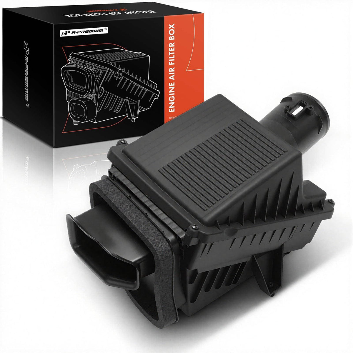 A-Premium front view air box showing OEM-style fit and improved sealing