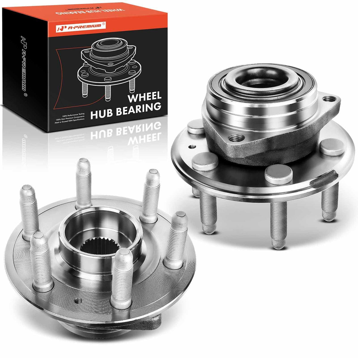 A-Premium front view assembled hub showing clean fit and quick replacement benefit