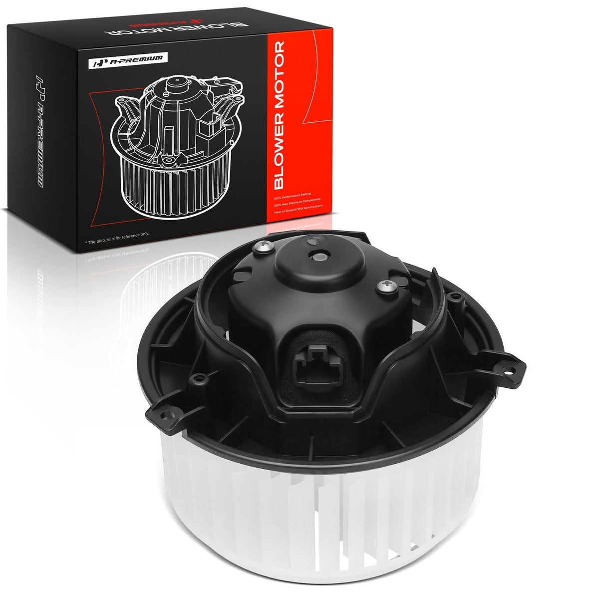 A-Premium front assembly showing motor and fan cage for quick replacement benefit