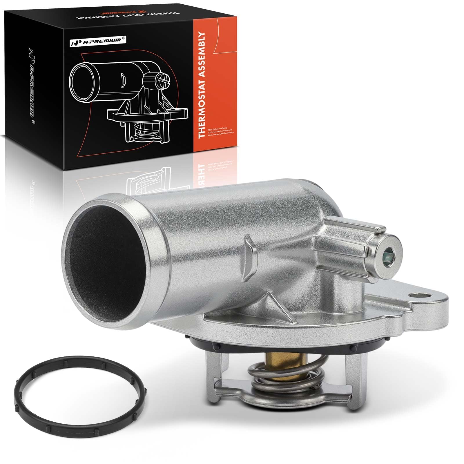 A-Premium front view assembly showing complete thermostat housing and reliable fit