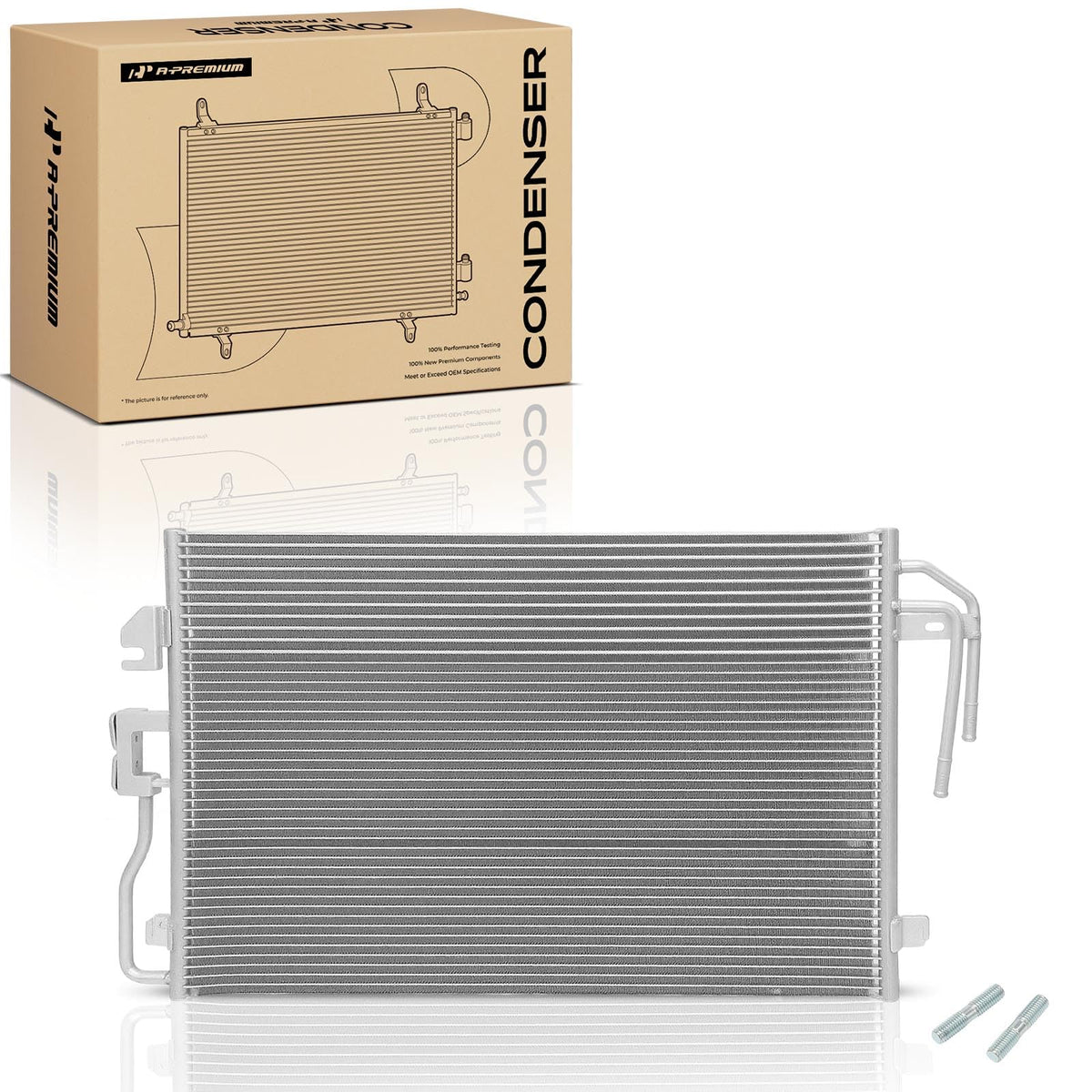 A-Premium front view condenser showing complete replacement and reliable fit