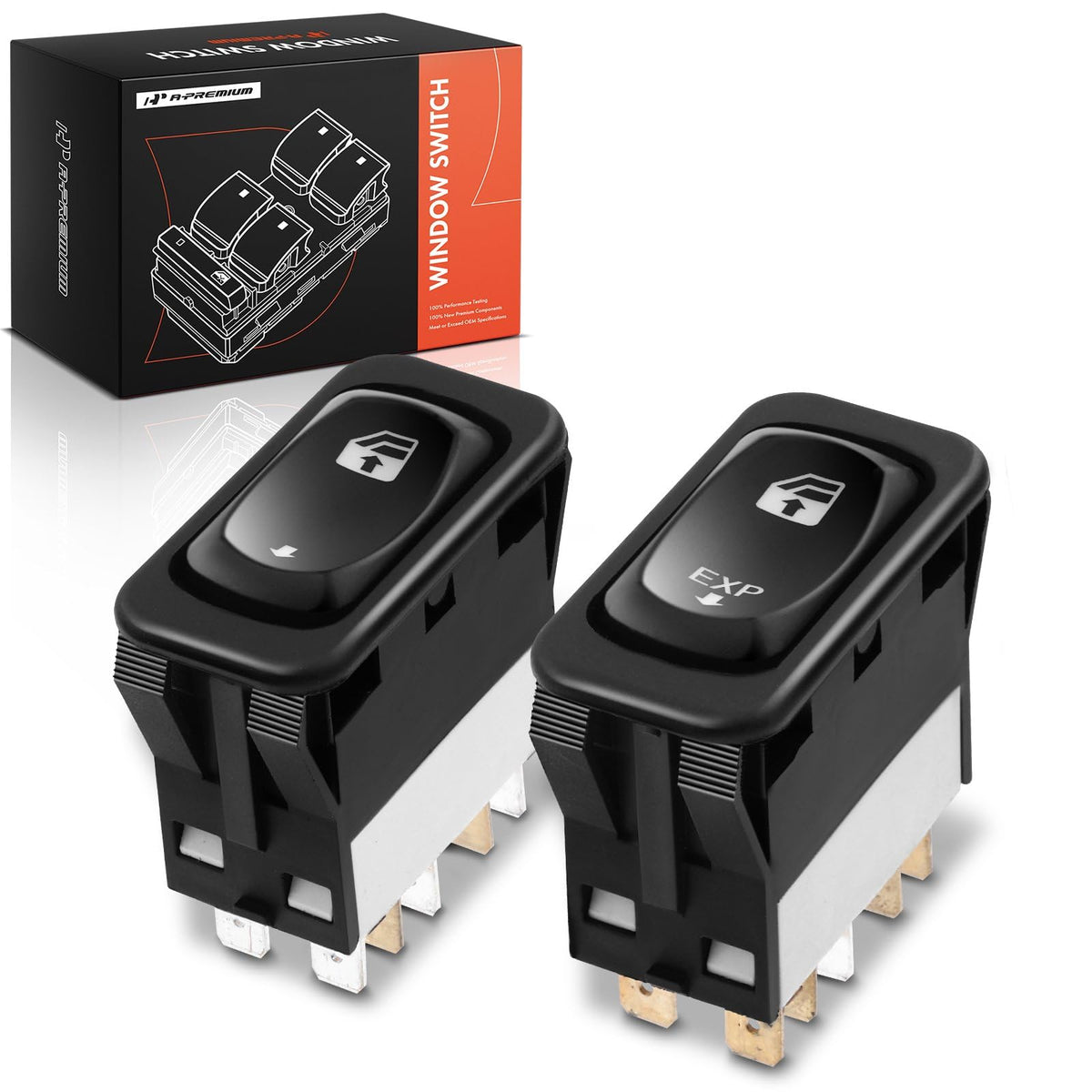 A-Premium front view of both switches showing matching appearance and fit