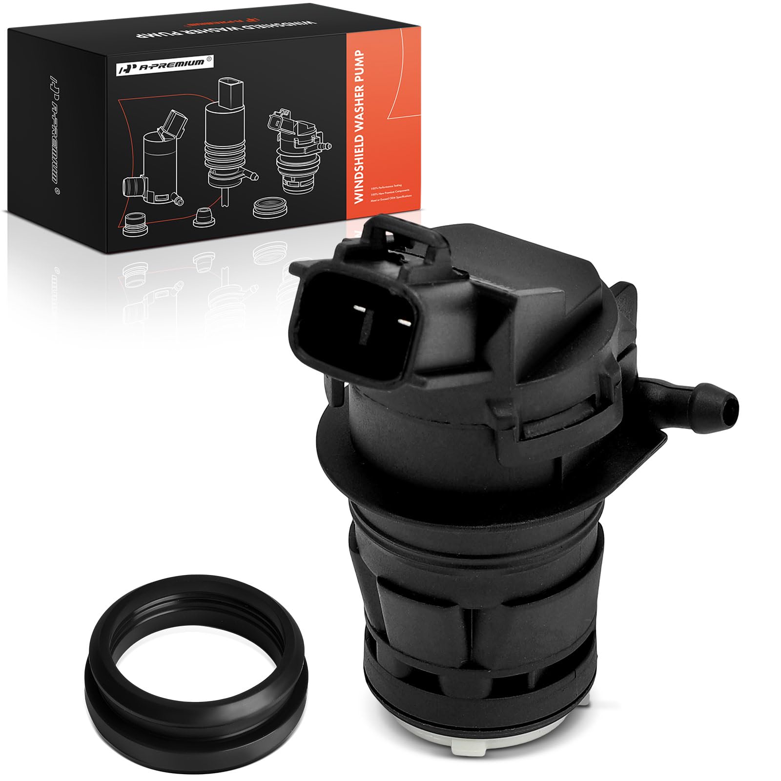 A-Premium front view washer pump showing build and replacement benefit