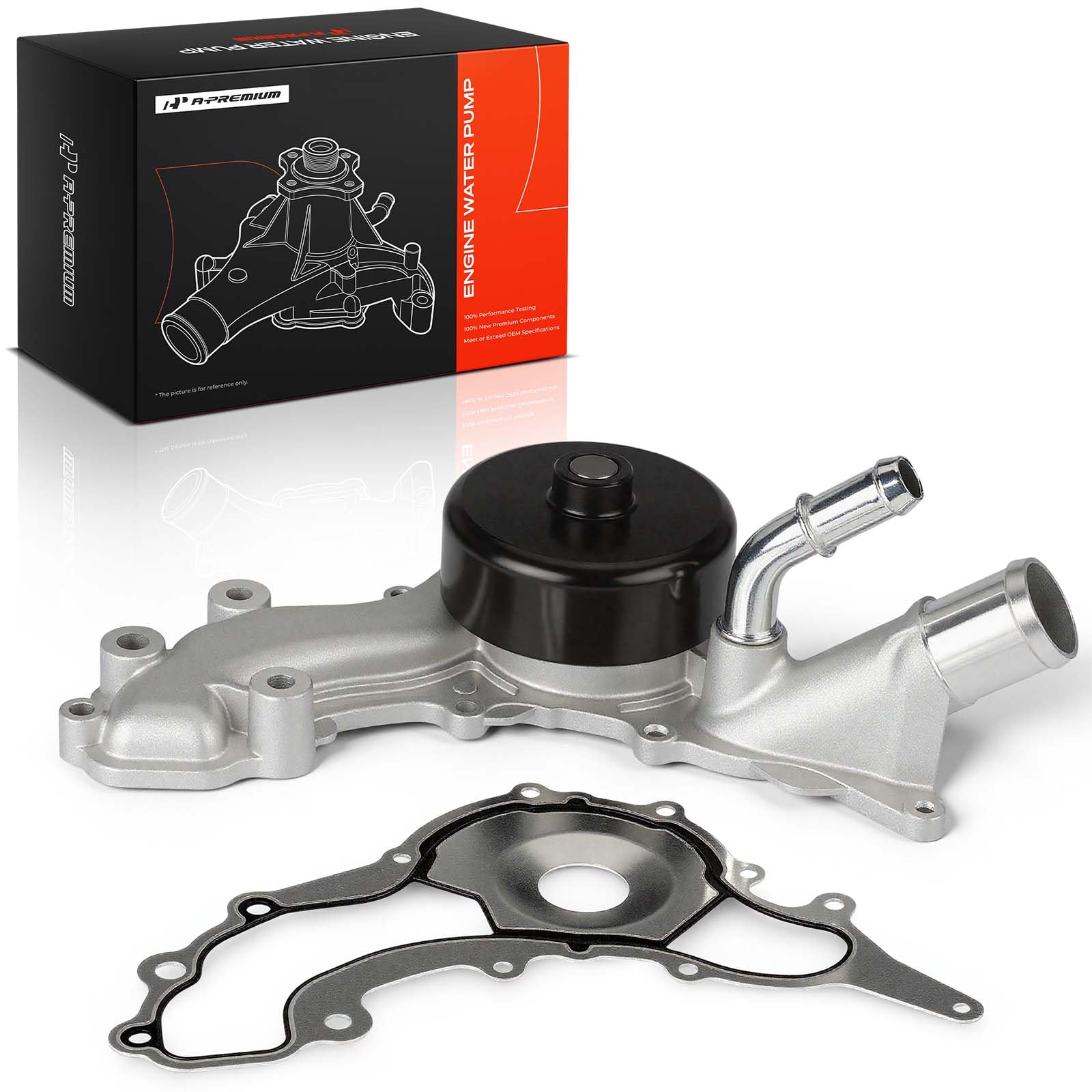 A-Premium front view water pump showing overall fit and ready-to-install benefit
