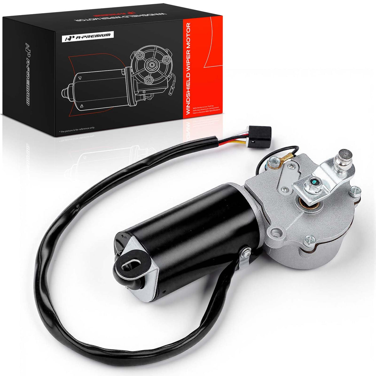 A-Premium front view showing complete wiper motor and improved reliability