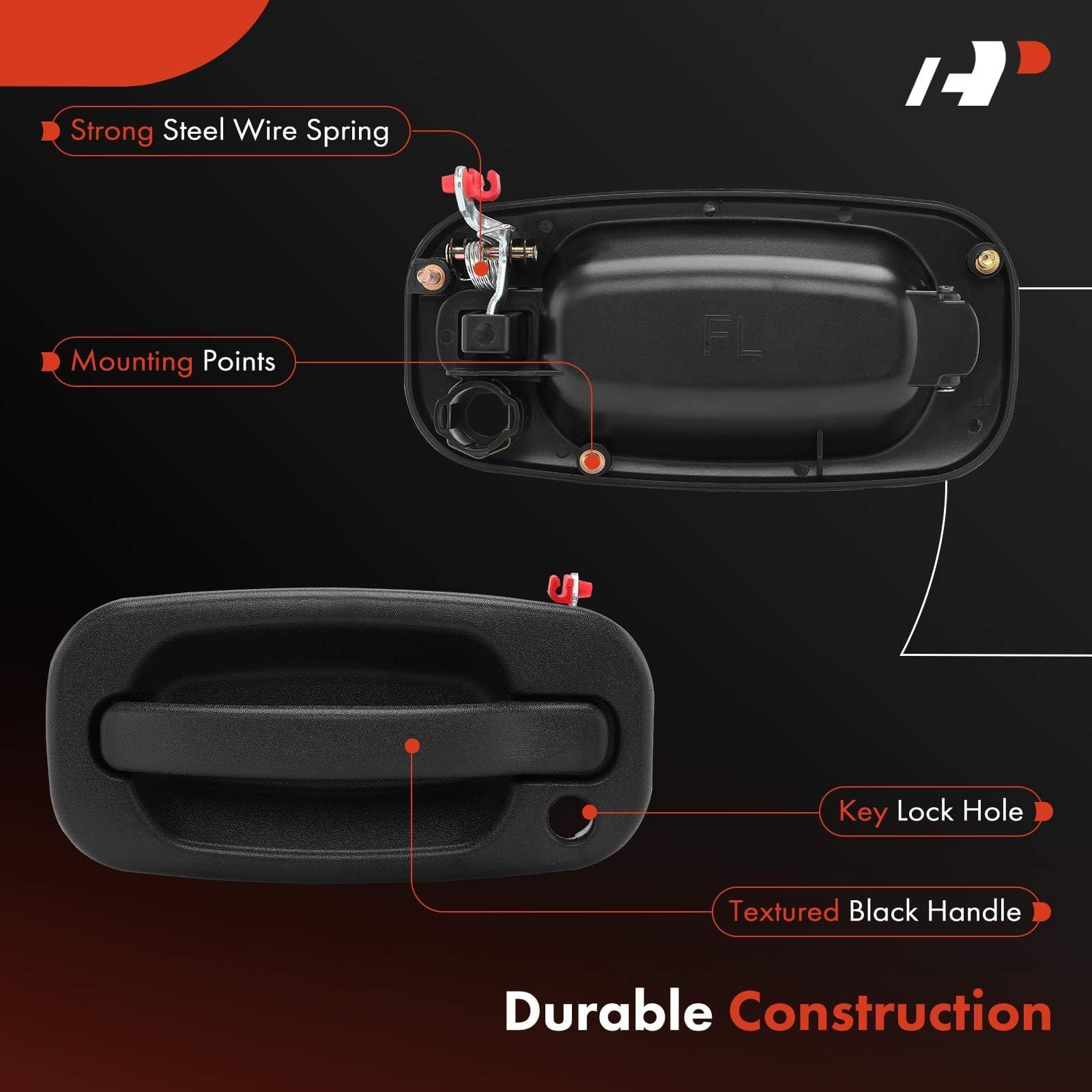 A-Premium handle installed on Silverado front door demonstrating direct fitment