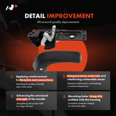 A-Premium handle with included hardware showing parts for fast installation