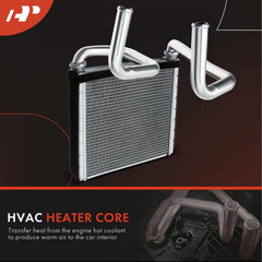A-Premium heater core rear detail displaying mounting points for accurate install