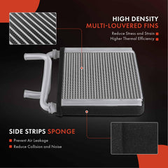 A-Premium heater core beside ruler showing compact dimensions for easy fit