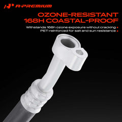A-Premium four-layer hose cross-section showing durable construction and thermal protection