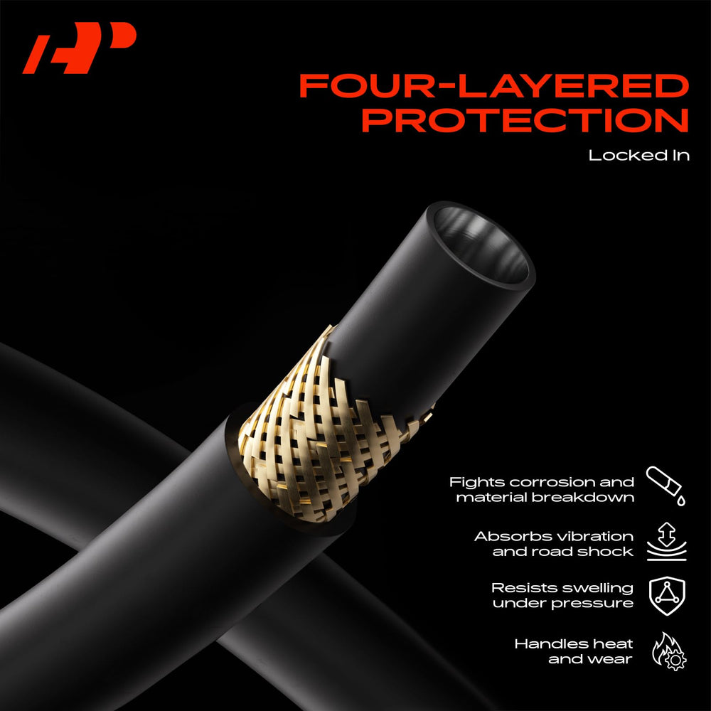 A-Premium hose installed in an engine bay showing correct routing and OEM fitment