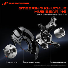 A-Premium hub bearing face view showing bolt pattern and centered hub for secure wheel mounting