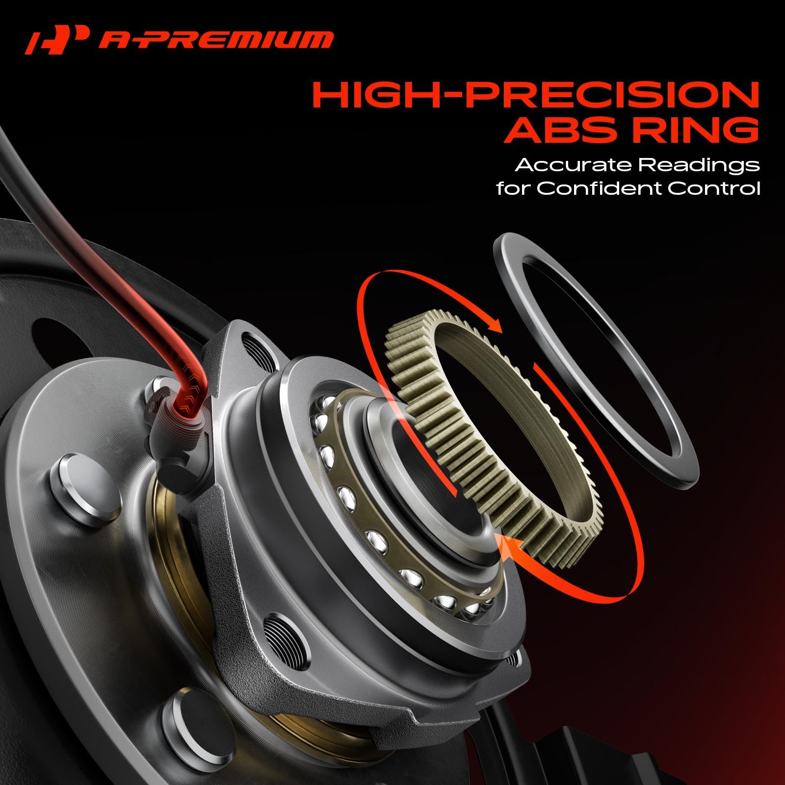 A-Premium hub seals and grease area protecting bearing longevity
