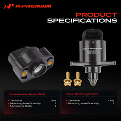 A-Premium IAC valve side profile showing durable materials for consistent idle