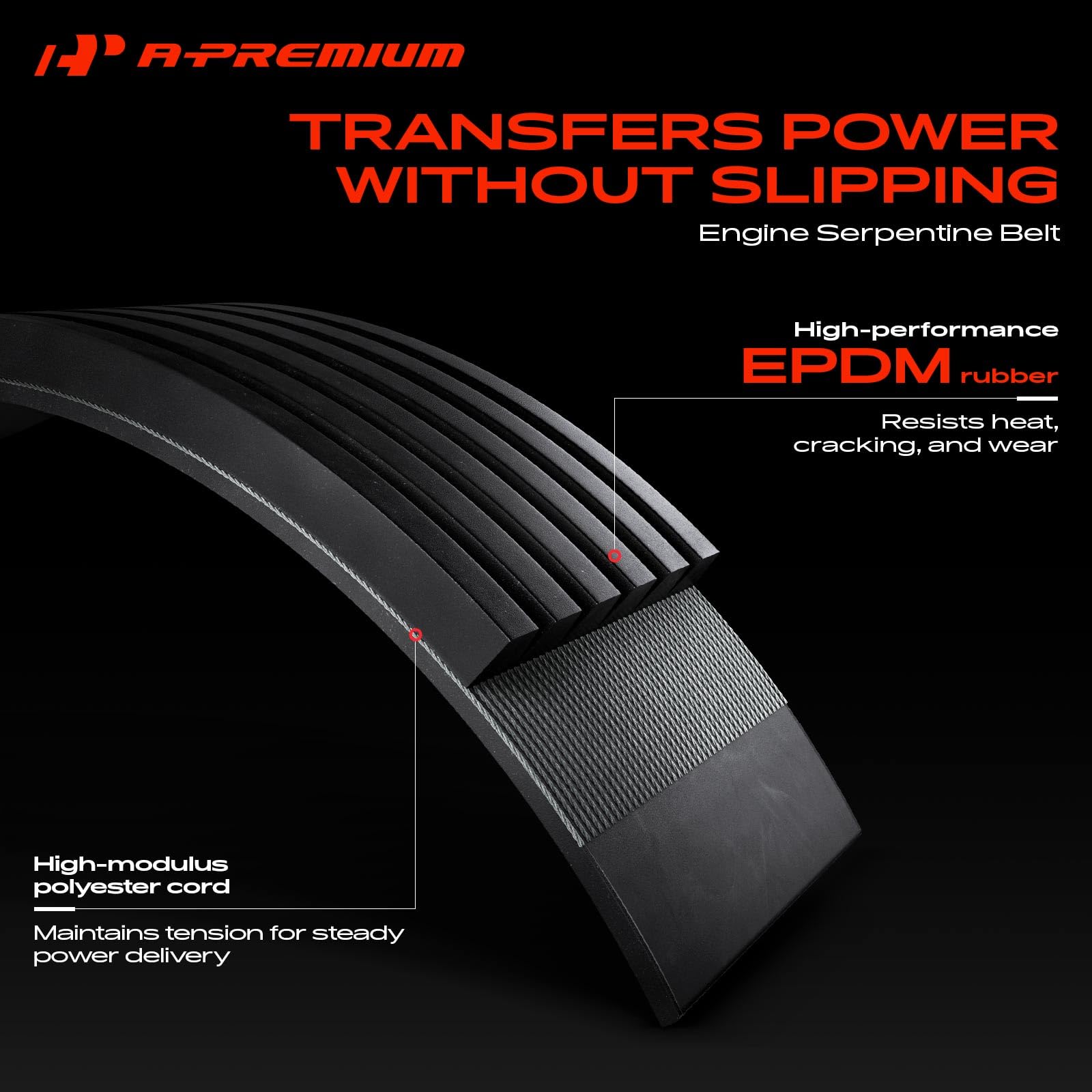A-Premium idler pulley side profile showing bearing and low-friction surface