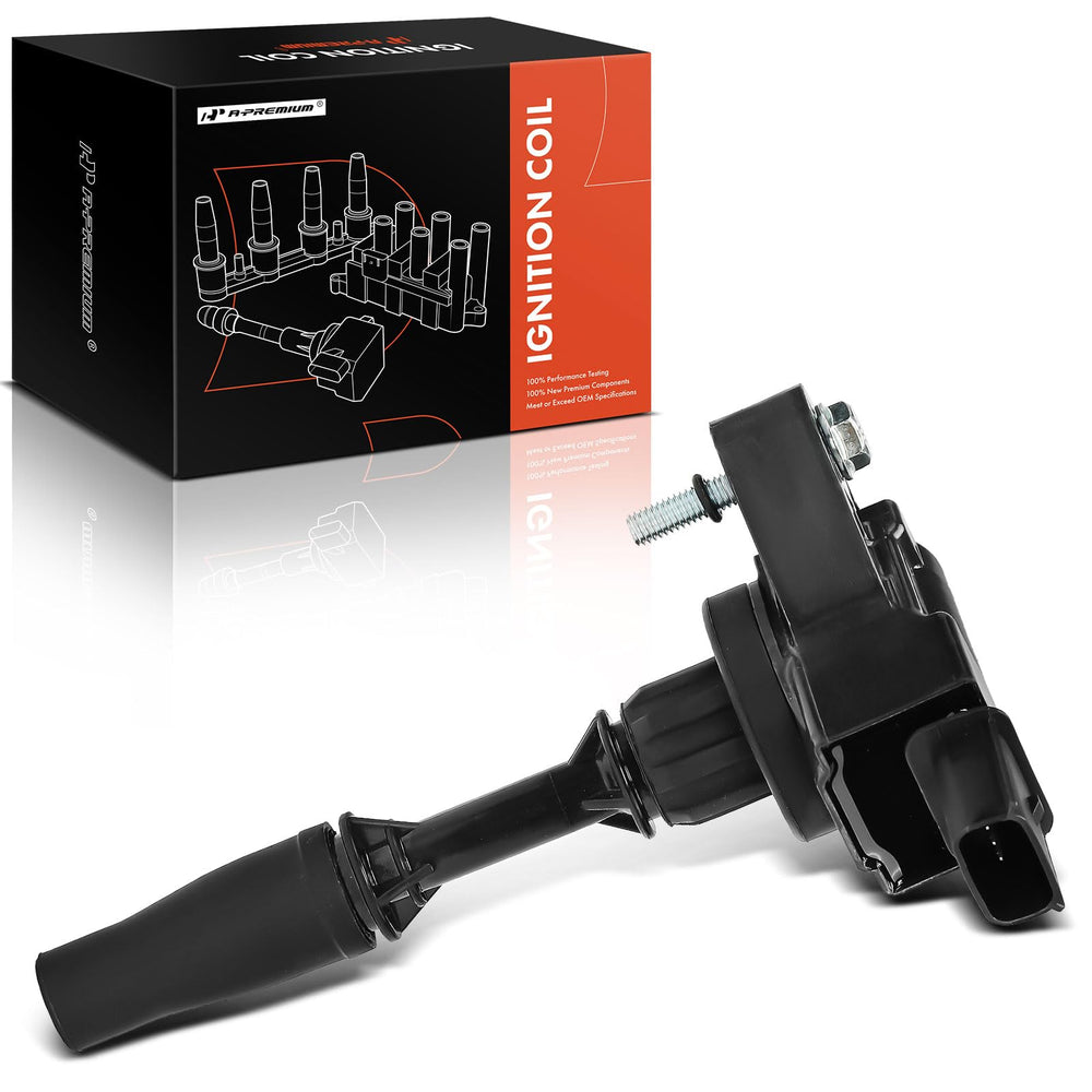 A-Premium ignition coil front view showing form and mounting for easy replacement