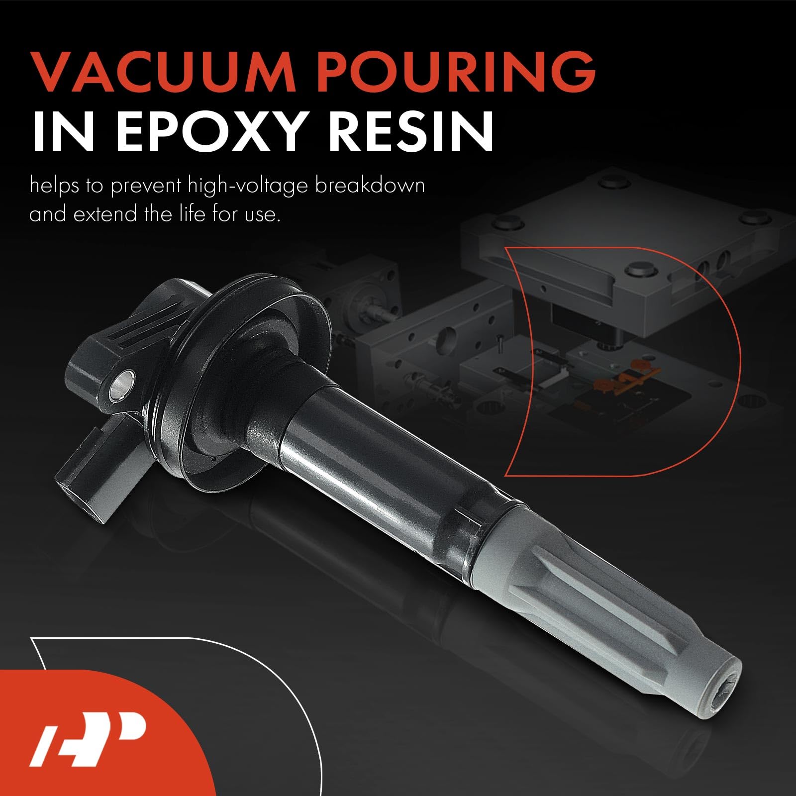 A-Premium coil mounting base closeup demonstrating precise mounting alignment