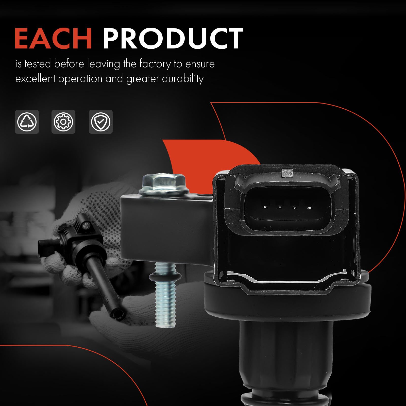 A-Premium ignition coil retail packaging and label ensuring correct part number