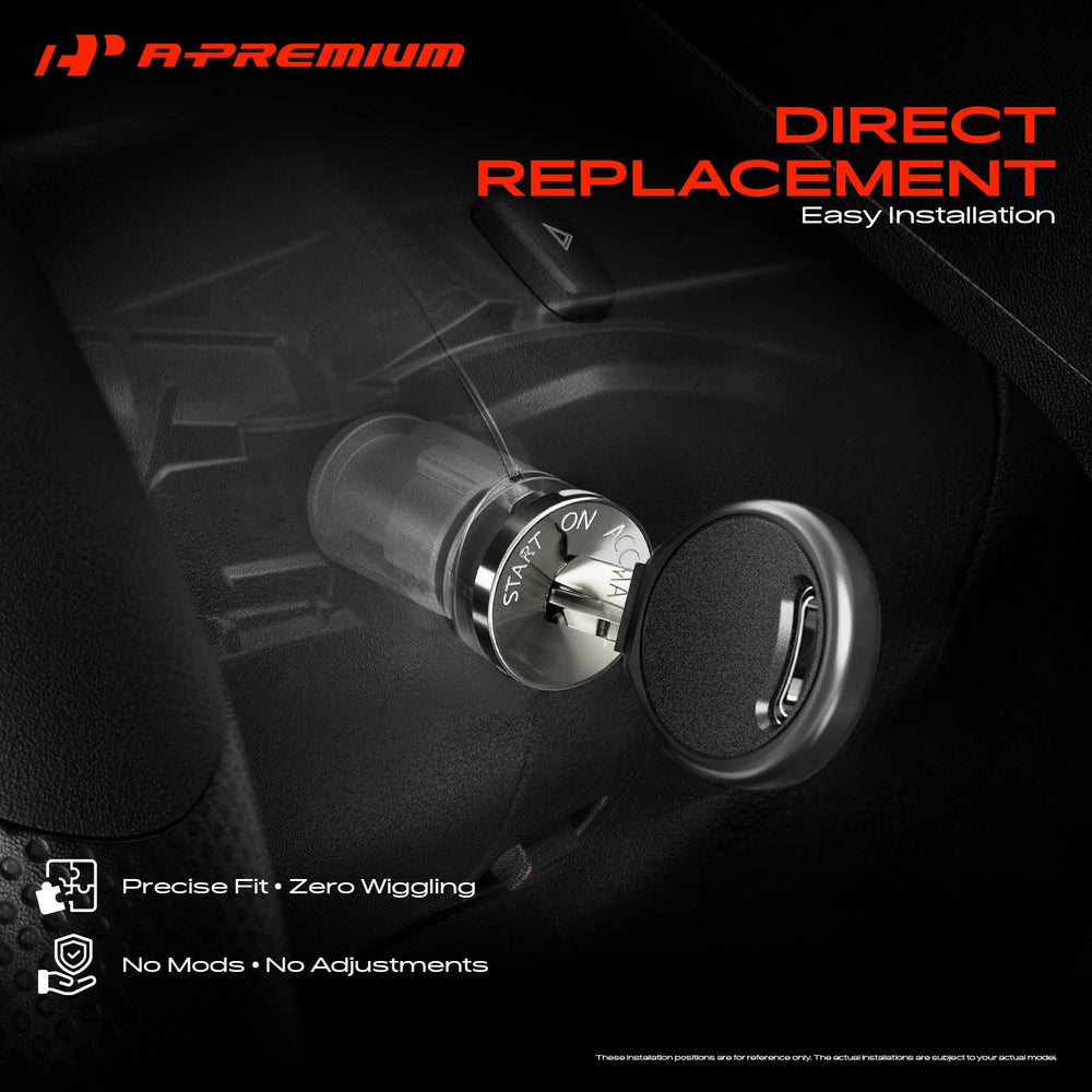 A-Premium ignition cylinder label and reference numbers for part match