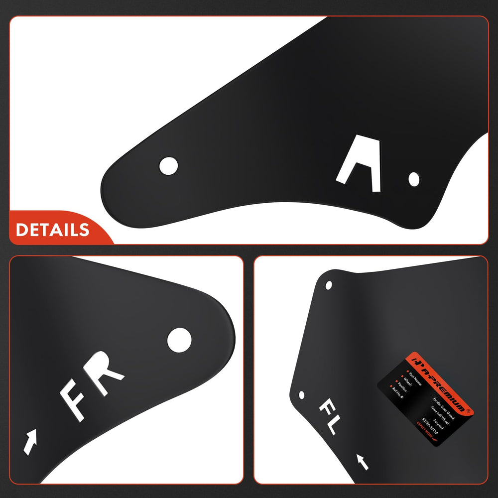 A-Premium liner protecting wheel well from mud during off-road use