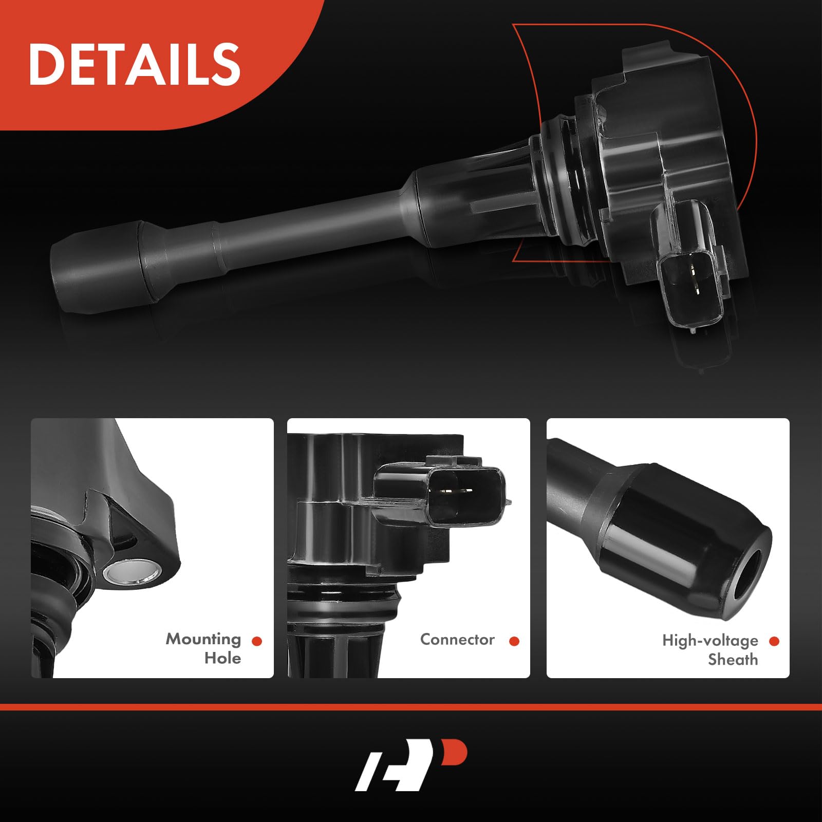 A-Premium coil installed on engine illustrating direct-fit replacement benefit
