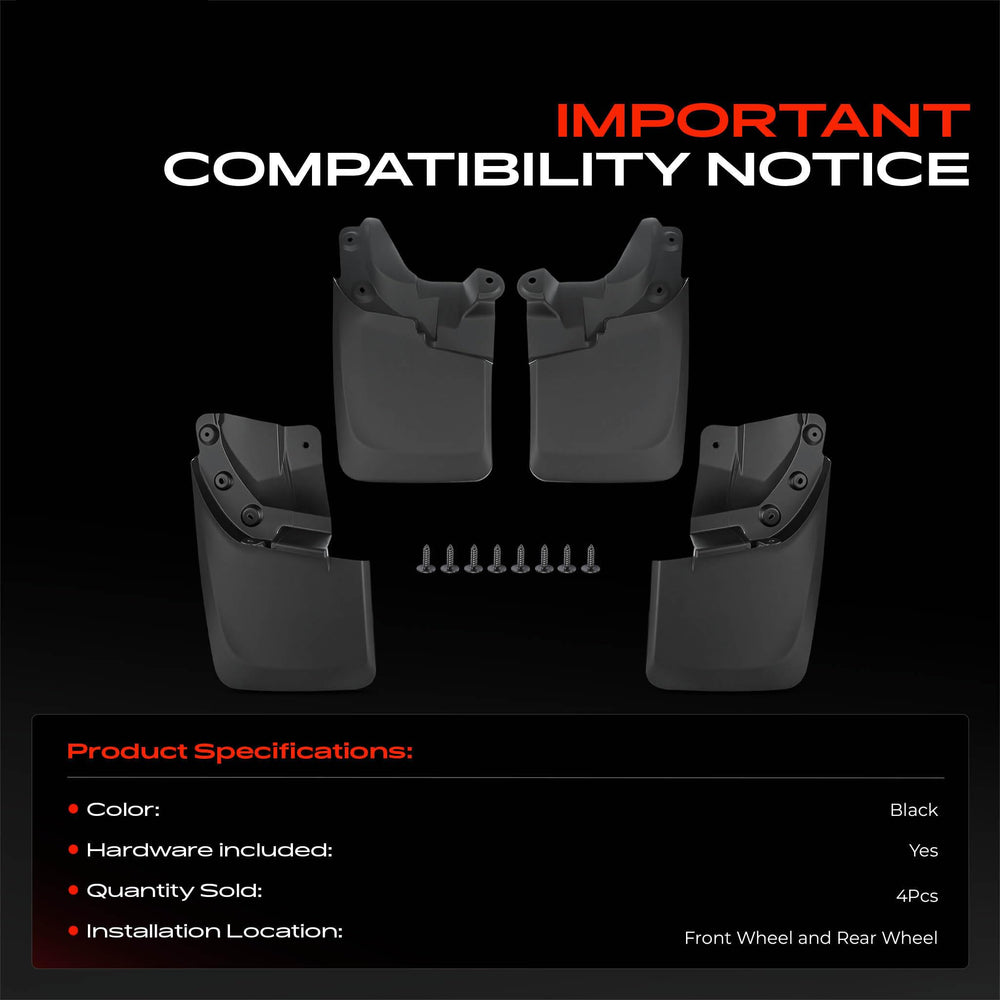 A-Premium mud flap installed front left wheel well protecting rocker panel