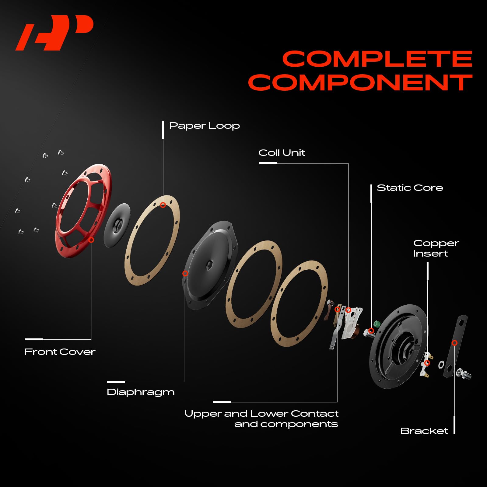 A-Premium horn installed behind car bumper demonstrating direct-replacement fit
