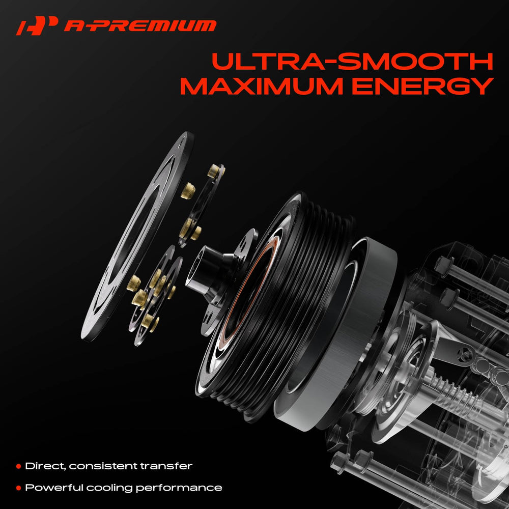 A-Premium clutch kit installed on compressor demonstrating restored functionality