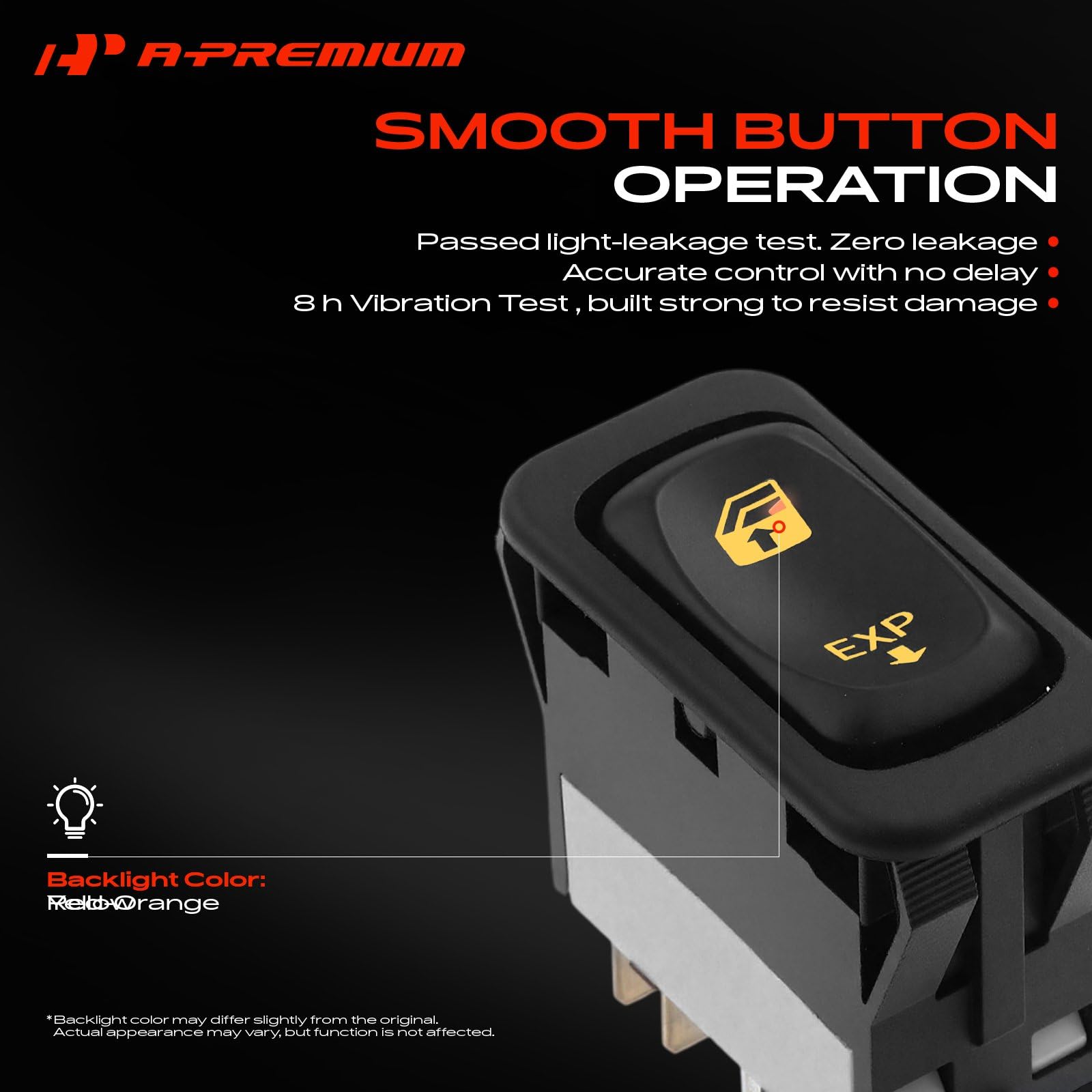 A-Premium switch installed on Freightliner door panel for correct fit
