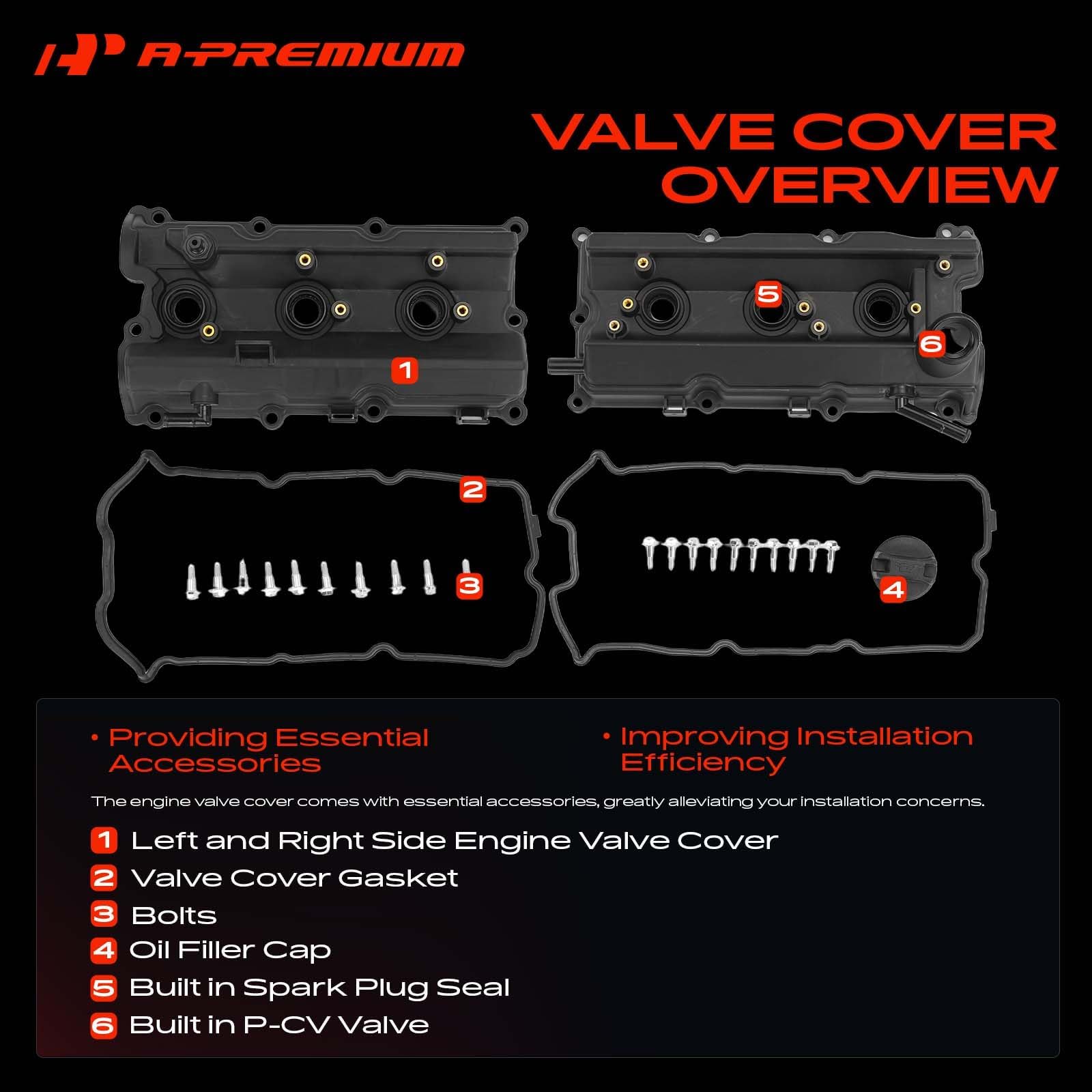 A-Premium valve cover installed on engine right side showing neat engine bay appearance