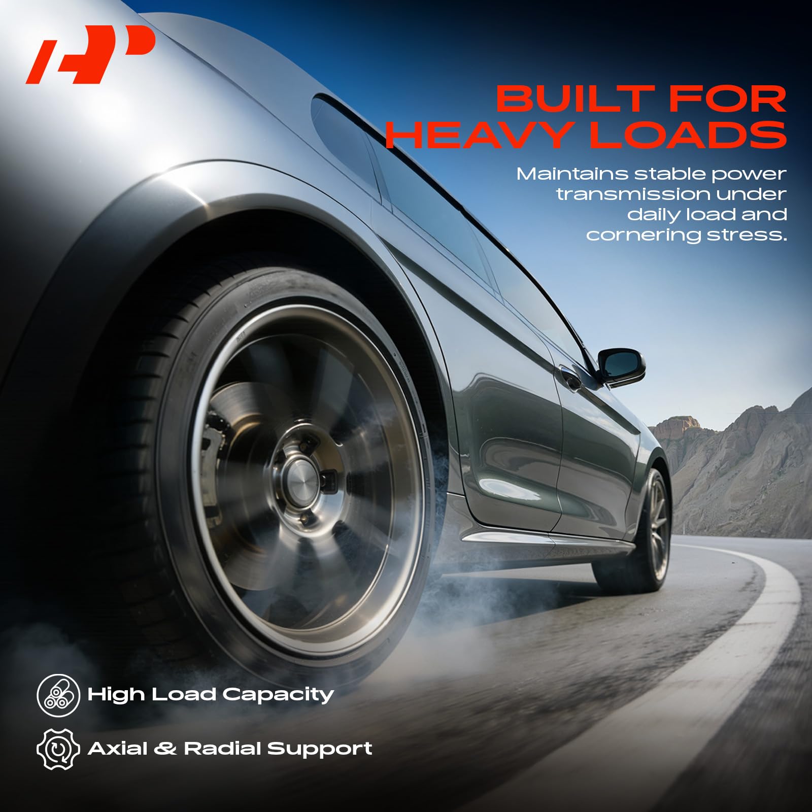A-Premium hub installed on vehicle front wheel area restoring smooth ride quality