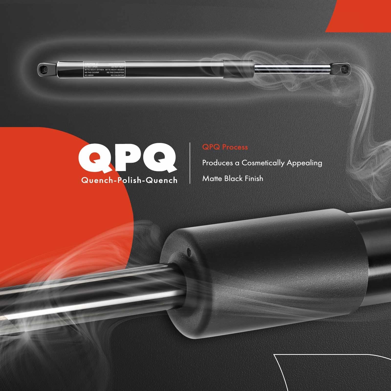A-Premium lift supports installed on a rear window demonstrating smooth operation