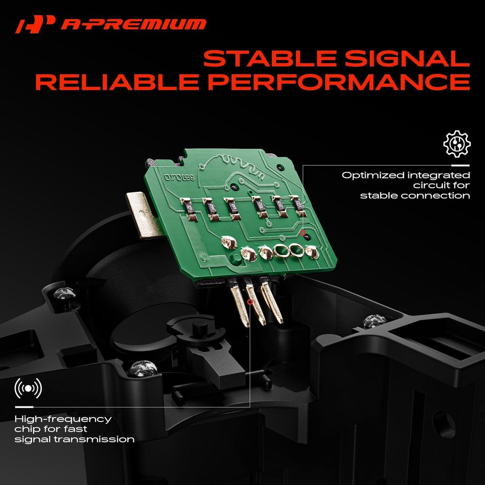 A-Premium installed under steering wheel demonstrating correct OEM placement benefit