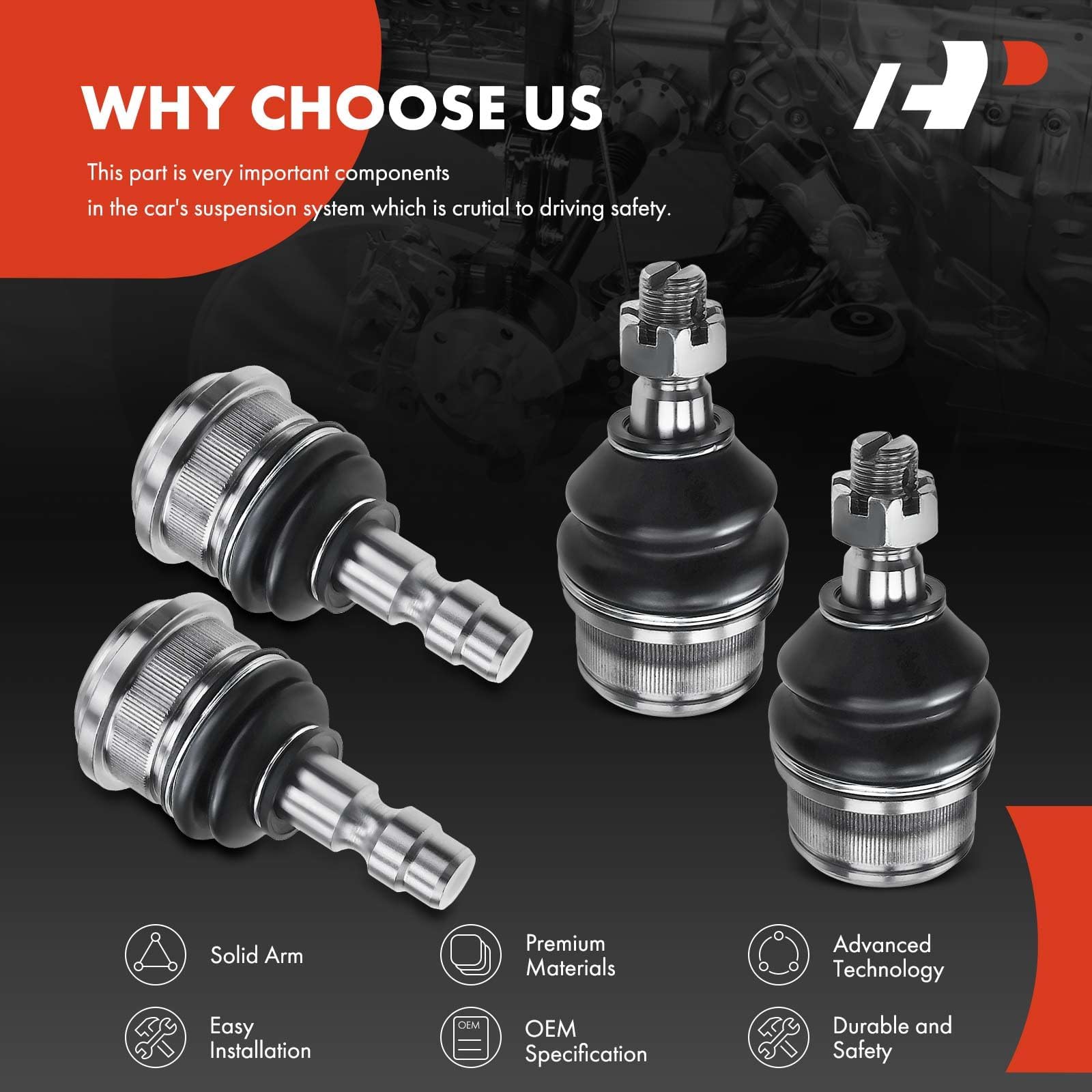 A-Premium kit hardware laid out with nuts and washers for straightforward installation