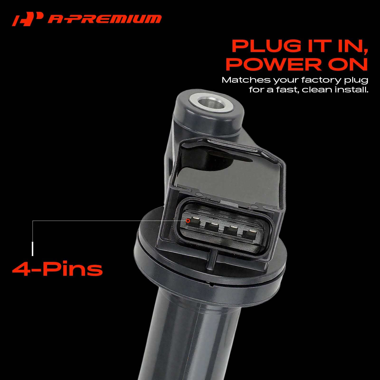 A-Premium kit laid out with six plugs and coils, makes part-count verification easy