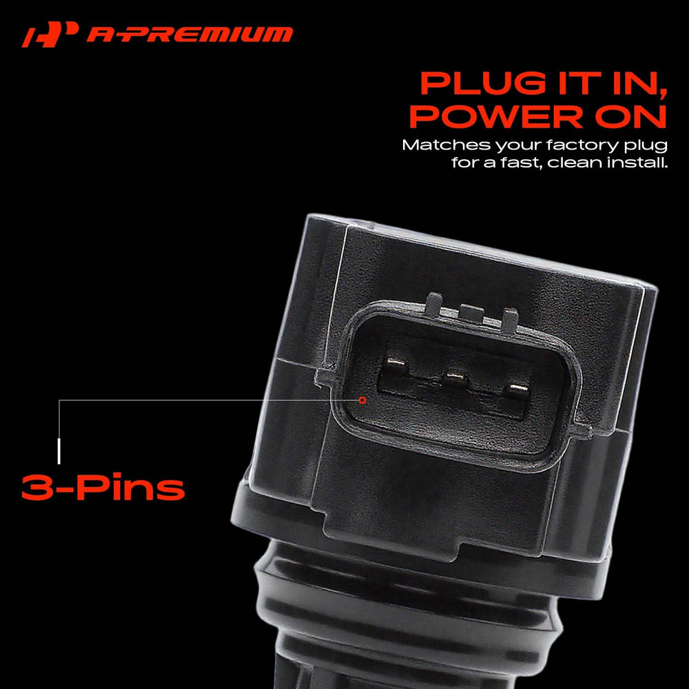 A-Premium full kit laid out on white background showing all four coils and plugs