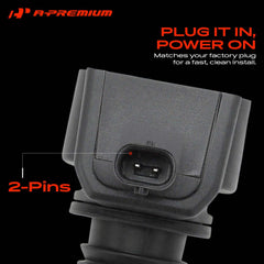 A-Premium complete kit layout with all six coils and plugs, organized replacement set