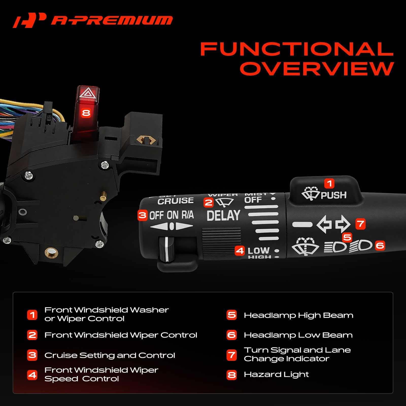 A-Premium stamped reference label close-up for part verification and fitment benefit