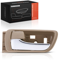 A-Premium front view of left driver handle showing chrome beige finish and easy replacement benefit